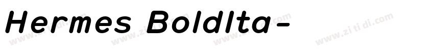 Hermes BoldIta字体转换